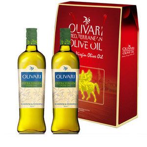 西班牙进口~欧利法特级初榨橄榄油~炫红简装礼盒500ml*2瓶装
